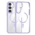 thumbnail image 1 of Compatible with Samsung Galaxy S24 Ultra Case - Compatible with MagSafe - Clear Transparent Back Stylish Rubber Silicone - Drop Protection Anti-Yellow Magnetic Shockproof Bumper Cover, Lightpurple, 1 of 7