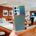 thumbnail image 1 of Compatible for Samsung Galaxy S24 Ultra Protective Glitter Case, Shiny Bling Paper Clear Phone Case, Slim Lightweight Shockproof with Shimmering Gradient Shell Cover for Galaxy S24 Ultra, Black, 1 of 10