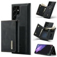 thumbnail image 1 of Compatible with Samsung Galaxy S24 Ultra Removable 2 in 1 Wallet Case,Retro Premium PU Leather Cell Phone Back Cover Magnetic Detachable Trifold Wallet Credit Card Cash Holder Kickstand Case,Black, 1 of 9