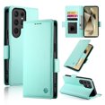 thumbnail image 1 of Compatible with Samsung Galaxy S24 Ultra Wallet Case, Classic PU Leather Flip Folio Case with Card Holders Kickstand [Shockproof TPU Inner Shell] Phone Cover for Samsung Galaxy S24 Ultra, Mint, 1 of 7