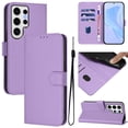 thumbnail image 1 of Compatible with Samsung Galaxy S24 Ultra Wallet Case with RFID Blocking Credit Card Holder, PU Leather Folio Flip Kickstand Protective Shockproof Anti-fall Phone Case Cover Women Men,Lavender, 1 of 13