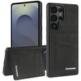 thumbnail image 1 of Compatible with Samsung Galaxy S24 Wallet Case, PU Leather Kickstand Card Slots Case, Classic Business Durable Shockproof Protective Phone Cover for Galaxy S24, RFID Blocking, Black, 1 of 8