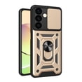 thumbnail image 1 of Compatible with Samsung Galaxy S25+ Case with Sliding Camera Lens Cover and Ring Kickstand Heavy Duty Military Grade Rugged Protection Shockproof Back Phone Cover for Samsung Galaxy S25+, Gold, 1 of 10