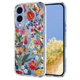 thumbnail image 1 of Compatible with Samsung Galaxy S25 Edge Case Clear with Flower Design, Cute Soft Silicone TPU Floral Aesthetic Women Girls Transparent Protective Shockproof Anti-Scratch Anti-Yellow Phone Cover, D, 1 of 9