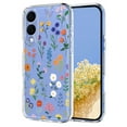 thumbnail image 1 of Compatible with Samsung Galaxy S25 Edge Case Clear with Flower Design, Cute Soft Silicone TPU Floral Aesthetic Women Girls Transparent Protective Shockproof Anti-Scratch Anti-Yellow Phone Cover, B, 1 of 9