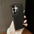 thumbnail image 1 of Compatible with Samsung Galaxy S25 Edge Phone Case,Electroplated Frame Design,Lychee Pattern PU Leather Back,Ultra Slim Shockproof Anti-Scratch Drop Protection Durable Lightweight Phone Case,Black, 1 of 11