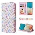 thumbnail image 1 of Compatible for Samsung Galaxy S25 Edge Wallet Case with Card Holder, Floral Flower PU Leather Magnetic Stand Flip Protective Phone Cover with Wrist Strap for Women Girls, Butterfly Flower, 1 of 6
