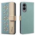 thumbnail image 1 of Compatible with Samsung Galaxy S25 Edge Wallet Case with Card Holder, Premium PU Leather Floral Design Flip Cover with Kickstand Magnetic Closure, RFID Blocking Phone Case for S25 Edge, Green, 1 of 6