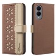 thumbnail image 1 of Compatible with Samsung Galaxy S25 Edge Wallet Case with Card Holder, Premium PU Leather Floral Design Flip Cover with Kickstand Magnetic Closure, RFID Blocking Phone Case for S25 Edge, Brown, 1 of 6