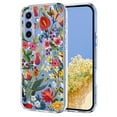 thumbnail image 1 of Compatible with Samsung Galaxy S25 FE Case Clear with Flower Design, Cute Soft Silicone TPU Floral Aesthetic Women Girls Transparent Protective Shockproof Anti-Scratch Anti-Yellow Phone Cover, D, 1 of 9