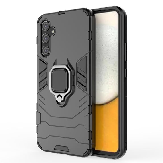Compatible with Samsung Galaxy S25, Luxury Armor Case Cover Shockproof Ring Holder Kickstand Drop Tested Dual Layer Protective Phone Case Cover for Samsung Galaxy S25, Black