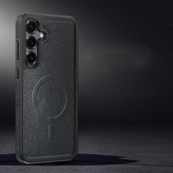 Compatible with Samsung Galaxy S25+ Magnetic Phone Case,Support Mag-Safe,Military Grade Protection,PU Leather Shockproof Snti-fall Ultra Slim Anti-Scratch Thin Fit Phone Case Cover,C