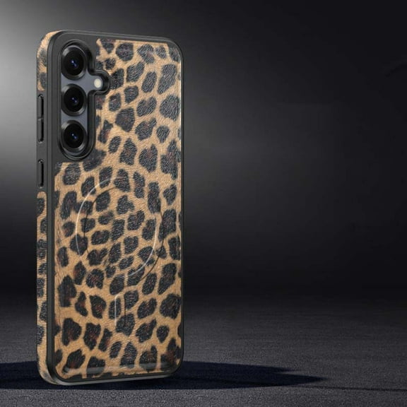 Compatible with Samsung Galaxy S25 Magnetic Phone Case,Support Mag-Safe,Military Grade Protection,PU Leather Shockproof Snti-fall Ultra Slim Anti-Scratch Thin Fit Phone Case Cover,A