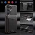 thumbnail image 1 of Compatible With Samsung Galaxy S25 Phone Case,Back Magnetic Detachable Flip Wallet,Compatible With Magsafe,With Kickstand,Card Slots,PU Leather Shockproof Rugged Phone Case Cover,Black, 1 of 10