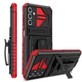 thumbnail image 1 of Compatible with Samsung Galaxy S25 Plus Back Case, 360 Rotating Removable Belt Clip & Hidden Kickstand & Hard PC + Soft TPU & Anti-fall & Shock Absorption Phone Case for Galaxy S25 Plus, Red, 1 of 11