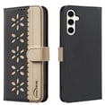 thumbnail image 1 of Compatible with Samsung Galaxy S25 Plus Wallet Case with Card Holder, Premium PU Leather Floral Design Flip Cover with Kickstand Magnetic Closure, RFID Blocking Phone Case for S25 Plus, Black, 1 of 6
