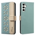 thumbnail image 1 of Compatible with Samsung Galaxy S25 Plus Wallet Case with Card Holder, Premium PU Leather Floral Design Flip Cover with Kickstand Magnetic Closure, RFID Blocking Phone Case for S25 Plus, Green, 1 of 6
