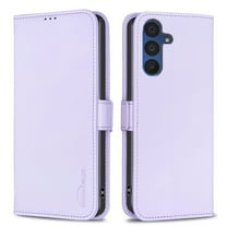 Compatible for Samsung Galaxy S25 Plus Wallet Case, Magnetic PU Leather Flip Cover with Kickstand Card Slots, Shockproof Faux Leather Folio Purse Cover for Samsung Galaxy S25 Plus, Purple
