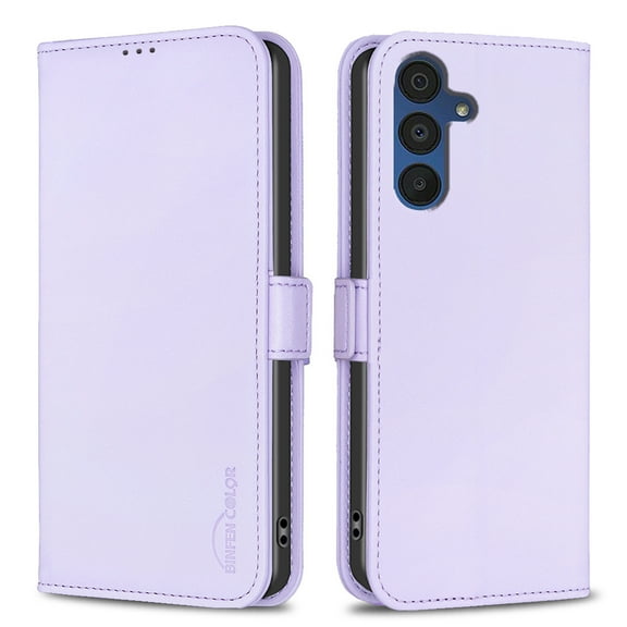 Compatible for Samsung Galaxy S25 Plus Wallet Case, Magnetic PU Leather Flip Cover with Kickstand Card Slots, Shockproof Faux Leather Folio Purse Cover for Samsung Galaxy S25 Plus, Purple
