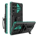 thumbnail image 1 of Compatible with Samsung Galaxy S25 Ultra Back Case, 360 Rotating Removable Belt Clip & Hidden Kickstand & Hard PC + Soft TPU & Anti-fall & Shock Absorption Phone Case for Galaxy S25 Ultra, Darkgreen, 1 of 14