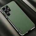 thumbnail image 1 of Compatible with Samsung Galaxy S25 Ultra Case, with Camera Lens Protector, Luxury Vegan PU Leather Back Slim Thin Matte Business Phone Case Cover for Men and Women for Samsung Galaxy S25 Ultra, Green, 1 of 5