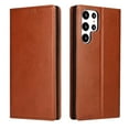 thumbnail image 1 of Compatible With Samsung Galaxy S25 Ultra Flip Phone Case, With Card Slots,PU Leather Flip Folding Kickstand,TPU Shockproof Rugged Ultra Slim Durable Protective Phone Case Cover,Brown, 1 of 6