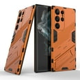 thumbnail image 1 of Compatible for Samsung Galaxy S25 Ultra Heavy Duty Case with Hidden Stand & Magnetic Car Mount Support, Hybrid Rugged Shockproof Protective Phone Cover for Samsung Galaxy S25 Ultra, Orange, 1 of 9