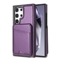 thumbnail image 1 of Compatible With Samsung Galaxy S25 Ultra Magnetic Detachable Wallet Case,PU Leather Back Flip Kickstand,[Compatible With Magsafe],With Card Slots,Shockproof Rugged Phone Case Cover,Purple, 1 of 13