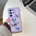 thumbnail image 1 of Compatible with Samsung Galaxy S25 Ultra Phone Case,Glitter Bling Shiny Star Sequin Butterfly Printing,Matte Cute Curly Wavy Frame,Shockproof Anti-fall Soft TPU Aesthetic Clear Phone Case,Purple, 1 of 8