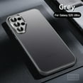 thumbnail image 1 of Compatible With Samsung Galaxy S25 Ultra Phone Case,Metal Button and Metal Photo Frame,Frosted Translucent Anti-Fingerprint Shockproof Ultra Slim Rugged Skin Feel Phone Case Cover,Gray, 1 of 7
