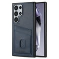 thumbnail image 1 of Compatible with Samsung Galaxy S25 Ultra Thin and Light Case, Classic PU Leather Credit Card Slot Holder Wallet Shockproof Protective Anti-drop Cover Business Phone Case for Galaxy S25 Ultra, Blue, 1 of 8