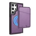 thumbnail image 1 of Compatible With Samsung Galaxy S25 Ultra Wallet Case,PU Leather,Back Flip Kickstand,Detachable Magnetic Wallet,With Card Slots,Shockproof Rugged Ultra Slim Anti-fall Phone Case Cover,Purple, 1 of 12