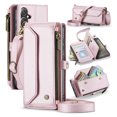 thumbnail image 1 of Compatible with Samsung Galaxy S25 Wallet Case, 10 Card Slots & 1 Zipper Coin Pocket & 1 Cash Slot & 1 Cash Pocket & Lanyard & Crossbody Strap & Kickstand & RFID Blocking Phone Case, Pink, 1 of 10