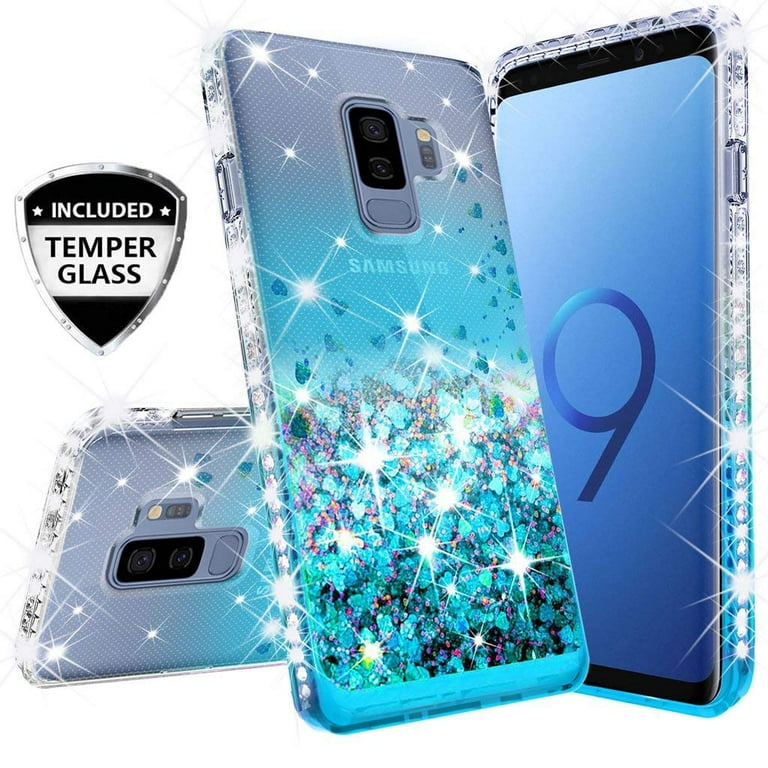 Compatible for Samsung Galaxy S9 Plus Case, with [Temper Glass