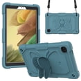 thumbnail image 1 of Compatible with Samsung Galaxy Tab A7 Lite 8.7 inch, Case for Kids, Cute Butterfly Wings Kickstand Shockproof Heavy Duty Rugged Cover with Shoulder Strap for Tab SM-T225/T220 - ,Deep Green, 1 of 6