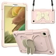 thumbnail image 1 of Compatible with Samsung Galaxy Tab A7 Lite 8.7 inch, Case for Kids, Cute Butterfly Wings Kickstand Shockproof Heavy Duty Rugged Cover with Shoulder Strap for Tab SM-T225/T220 - ,Pink, 1 of 6