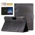 thumbnail image 1 of Compatible for Samsung Galaxy Tab A9+ 11.0" 2023 Tablet Case, Crocodile Texture PU Leather Smart Flip Slim Cover with Kickstand Auto Wake/Sleep Shockproof Protective Cover, Black, 1 of 7