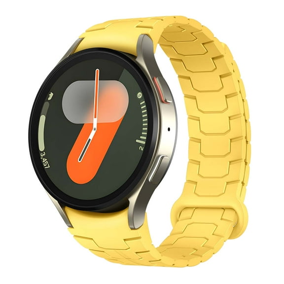 Compatible with Samsung Galaxy Watch 4 classic 46mm Strap,20mm Silicone Magnetic Sports Adjustable Loop Replacement Watch Band for Samsung Galaxy Watch 4 classic 46mm,Yellow