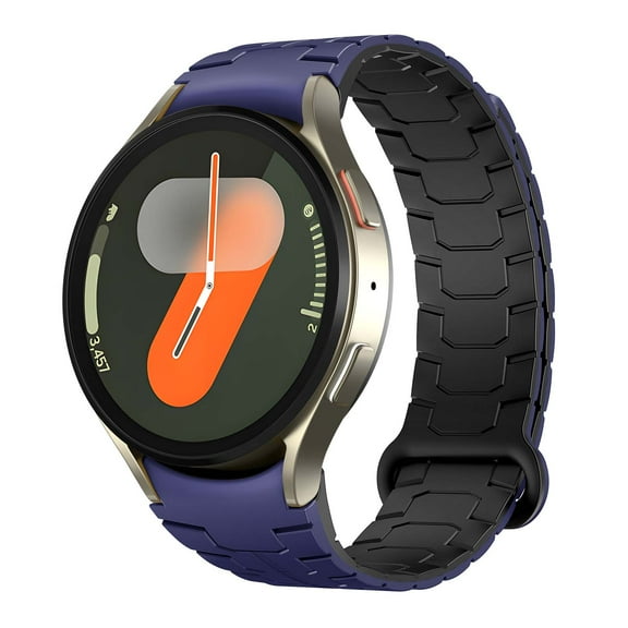 Compatible with Samsung Galaxy Watch 6 classic 43mm Strap,20mm Silicone Magnetic Sports Adjustable Loop Replacement Watch Band for Samsung Galaxy Watch 6 classic 43mm,Navyblue/Darkblue