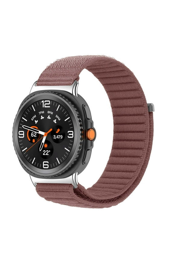 Compatible with Samsung Galaxy Watch 8 Classic 46mm/8 40/44mm Strap,Wavy Grain Nylon Soft Sports Adjustable Replacement Loop Breathable Wrist Band Bracelet Watch Strap For Women Men,Purple