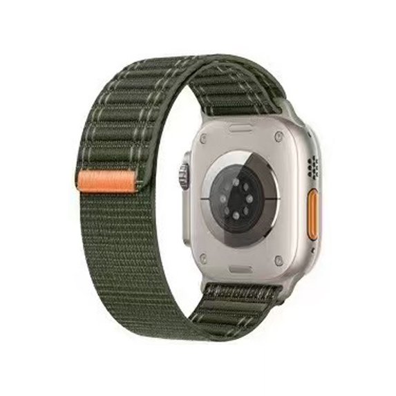 Compatible with Samsung Galaxy Watch Ultra 47MM 2024 Bands,Breathable Elastic Nylon Loop stretchy Strap Adjustable Replacement Wristbands for Galaxy Watch Ultra,Green