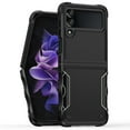 thumbnail image 1 of Compatible with Samsung Galaxy Z Flip 3 5G Case, Rugged Military Dual Layers Bumper Hybrid Shockproof Heavy Duty Protective Hard Shell for Samsung Galaxy Flip 3 Phone Cover Case,Black, 1 of 7