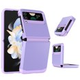 thumbnail image 1 of Compatible with Samsung Galaxy Z Flip 3 5G Phone Case Cell Accessories Heavy Duty Slim Rubber Protective Armor Hard PC Anti-Slip Hybrid Cover Rugged For Samsung Galaxy Z Flip 3, Purple, 1 of 7