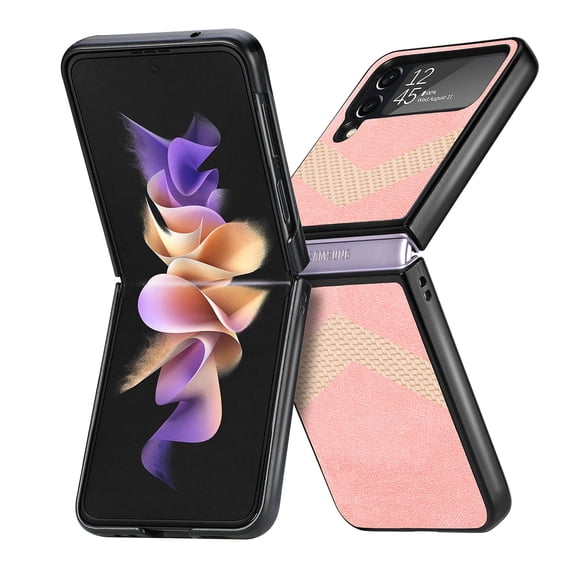 Compatible with Samsung Galaxy Z Flip 4 5G Case, for Girls Men Drop Protection Pattern with Soft TPU Bumper Anti-slip Wireless Charging Phone Case Cover for Samsung Galaxy Z Flip 4 5G,Pink
