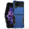 thumbnail image 1 of Compatible with Samsung Galaxy Z Flip 4 5G Case, Rugged Military Dual Layers Bumper Hybrid Shockproof Heavy Duty Protective Hard Shell for Samsung Galaxy Flip 4 Phone Cover Case,Blue, 1 of 7