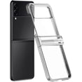 thumbnail image 1 of Compatible with Samsung Galaxy Z Flip 4 Case Plating Frame Electroplate Clear Luxury Elegant Case Camera Protector Soft TPU Shockproof Protective 3 PCS Anti-Skid Galaxy Z Flip 4 Case -Silver, 1 of 6