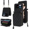 thumbnail image 1 of Compatible Samsung Galaxy Z Flip 4 Case Wallet with Card Holder,Shockproof Leather Detachable Crossbody Lanyard Case for Samsung Z Flip 4 Wallet Case Purse,Galaxy Z Flip 4 Case for Women Black, 1 of 14