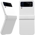 thumbnail image 1 of Compatible with Samsung Galaxy Z Flip 4 Cell Phone Ultra Slim Thin [Hinge Protection] Shockproof Protective Mobile Phone Case Folding Impact Resistance Semi-Auto Cover-White, 1 of 16