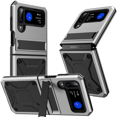 thumbnail image 1 of Compatible with Samsung Galaxy Z Flip 4 Metal Case with Kickstand Military Heavy Duty Shockproof Aluminum Case Hard Protection Cover for Galaxy Z Flip 4, 1 of 8