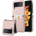 thumbnail image 1 of Compatible Samsung Galaxy Z Flip 4 Wallet Case with Card Holder Premium Leather Hard PC Anti-Scratch Anti-Drop Protective Slim Card Slot Cover for Samsung Galaxy Z Flip 4 5G-Pink, 1 of 14